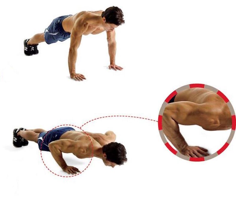 As flexións desde o chan promoven os músculos fortes dos brazos e do peito